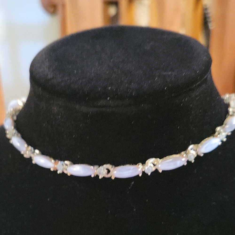 Elegant Silver and White Necklace